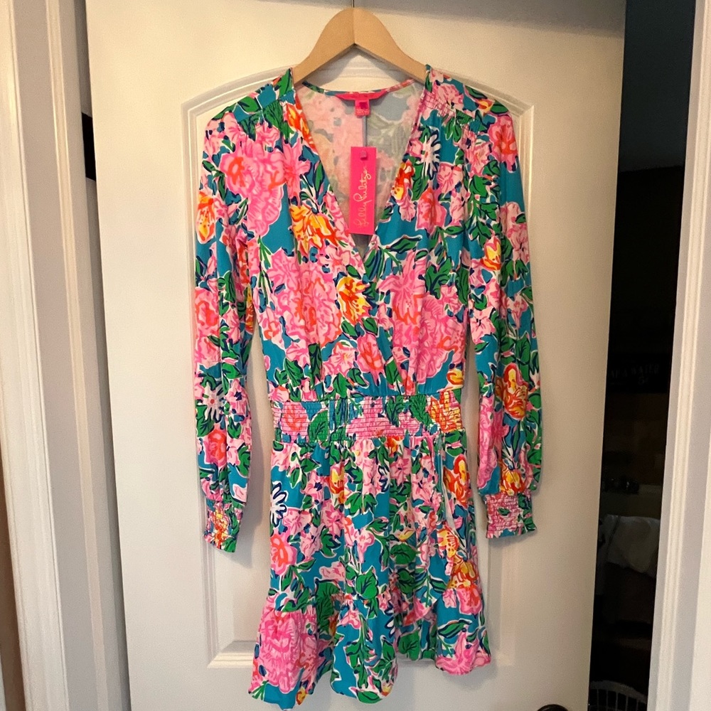 NWT Lily Pulitzer Peggy Romper in Multi Rose to the Occasion